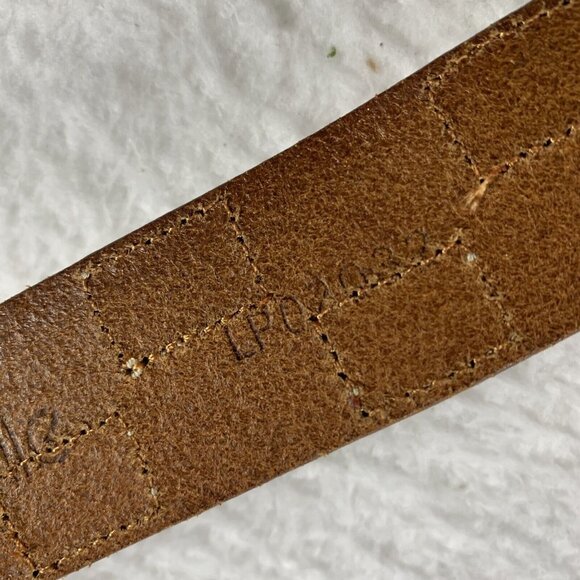 Linea Pelle Waist‎ Belt Women's Medium Brown Check Leather Adjustable 9605 - Picture 8 of 11